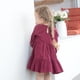 thumbnail image 5 of Vestido infantil de manga larga de algodón y lino Vestido infantil de color liso Vestido para niña, 5 of 6