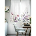 thumbnail image 4 of Spring Flowers Sheer Curtains for Living Room Bedroom Idyllic Lavender Botanical Blossom Motif Sheer Curtains 72 Inch Long 2 Panels Set Light Filtering Curtain Window Treatments Drapes, 4 of 6