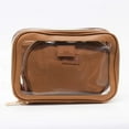 thumbnail image 2 of Impressions Vanity Barbados 3 Pcs Travel Makeup Bag Set, Waterproof Cosmetic Pouches (Taupe), 2 of 5