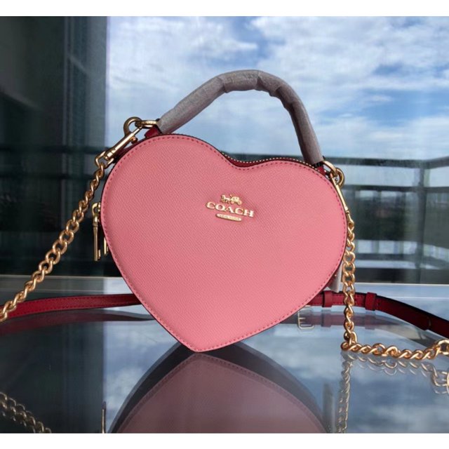 COACH 2022 Nueva Moda Versátil Corazón Bolso De Lujo Retro Cadena De Un Hombro Crossbody