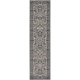 thumbnail image 1 of Unique Loom Kashan Traditional Floral Area Rug, 2 Feet 2 Inch x 8 Feet 2 Inch, Gray/Ivory, 1 of 10