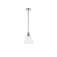 thumbnail image 2 of 516-1S-WPC-GBC-84 Innovations Lighting Berkshire 1 Light 8" Mini Pendant Polished Nickel/Seedy, 2 of 4