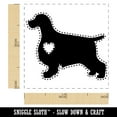 thumbnail image 2 of English Cocker Spaniel Dog with Heart Self-Inking Rubber Stamp Ink Stamper - Yellow Ink - Small 1 Inch, 2 of 7