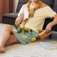 thumbnail image 5 of Fotbe Retro Warm Lemon Flower Pantalones Cortos de Pijama para Hombre, Ropa de Dormir, Pantalones de Pijama Cortos para Hombre-Medium, 5 of 6