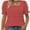 redstripe, variant on Women Summer Square Neck Ruffled Tops Short Sleeve Blouse Casual T-Shirt Top