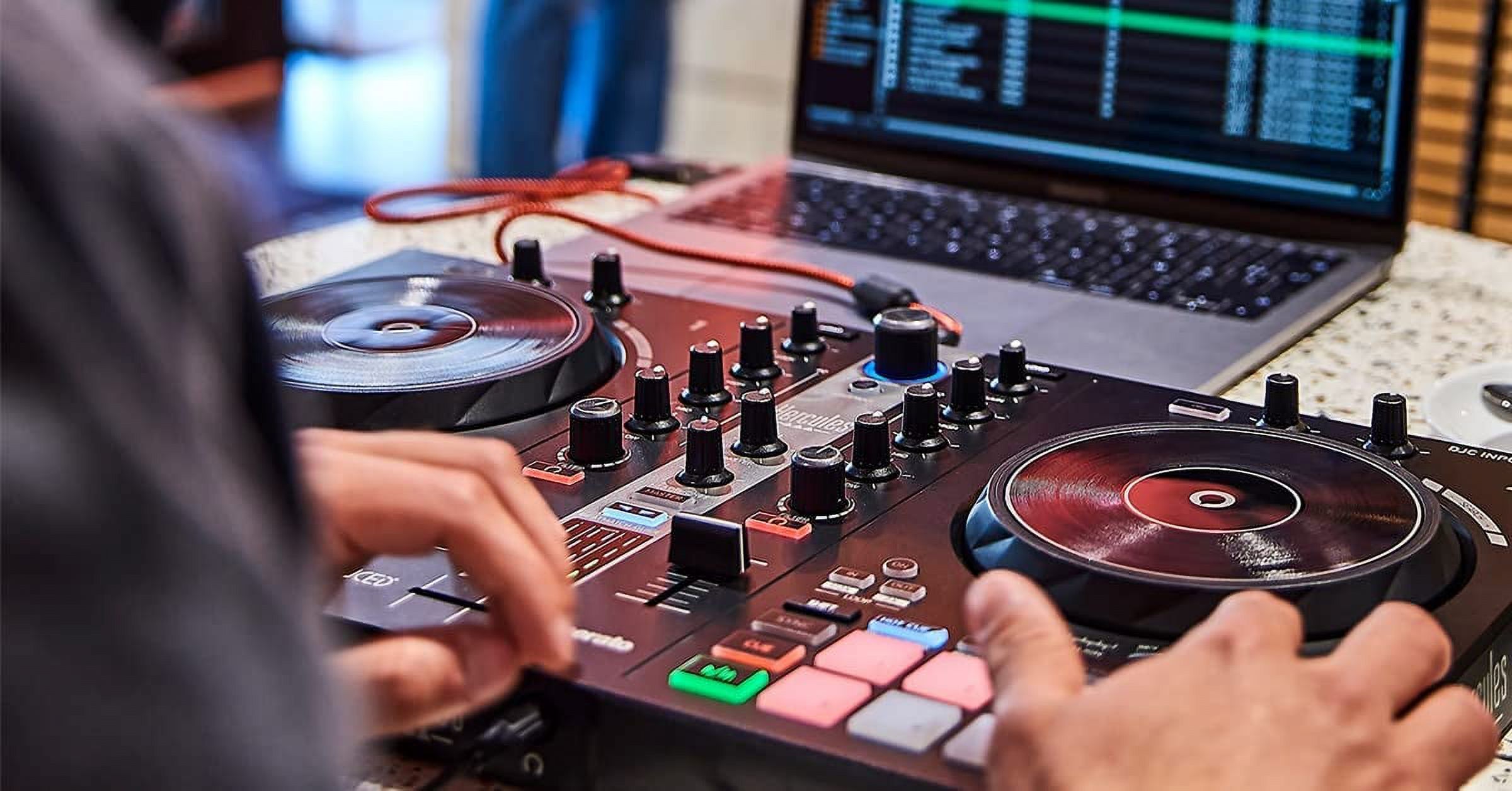 Hercules DJControl Inpulse 300 MK2 DJ Controller – 2-Deck USB DJ Mixer with Sound Card, 16 Pads | PC, Mac
