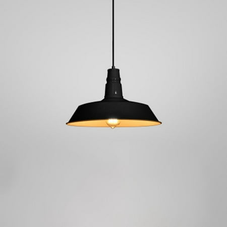 

Corridor Dinning Porch Loft Bar Cafe Metal Pendant Lamp Shade Ceiling Plate Light Holder Hanging Lamp Single Head Ring BLACK