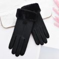 thumbnail image 4 of Guantes cálidos de gamuza de invierno, guantes gruesos con forro polar, guantes de pantalla táctil para teléfono móvil para mujer, 4 of 6