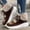 Brown, variant on YOUYEDIAN Boots for Women Fall Winter Plush Soft Fashion Lace-up Platform Casual Warm Round Toe Mid Calf Boots Versatile Fuzzy Outdoor Non Slip Snow Shoes