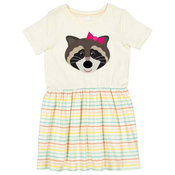 Inktastic Raccoon Girl Animal Girls Toddler Dress