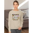 thumbnail image 2 of Feeling Good Stay Chill Groovy Sweatshirt Women -Image by Shutterstock, Female XX-Large, 2 of 4