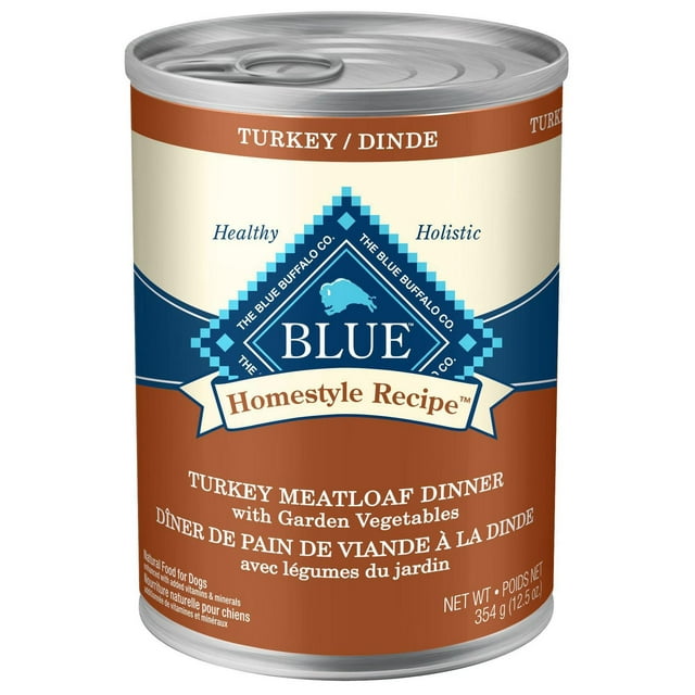 Blue Buffalo Homestyle Recipe Adult Wet Dog Food, Turkey Dinner, 12.5-oz. Can