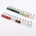 thumbnail image 2 of JUSTJANDM 12 Pairs Multi Natural Gemstone Round Bead Ball Stud Earrings Gold Plated Stainless Steel Tiger Eye Rose Quartz Agate Onyx Opal Malachite Stone Stud Earrings Set for Women, 2 of 7