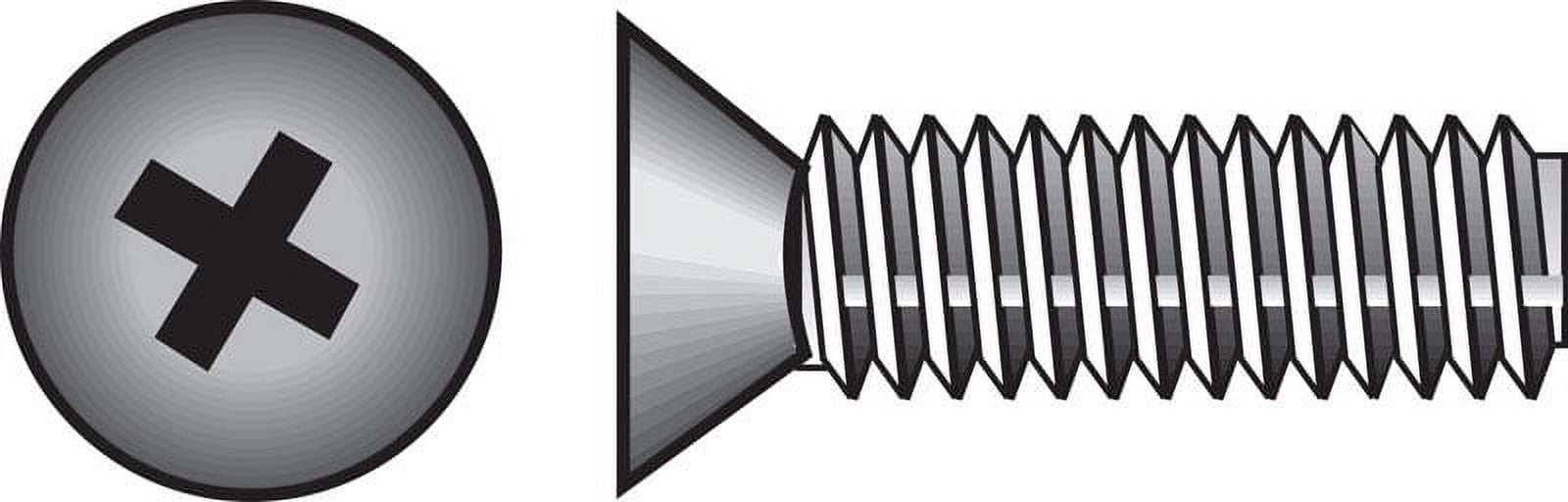 Hillman 825506 10-24 x 1 in. Phillips Flat Head Stainless Steel Machine Screw  Box of 100