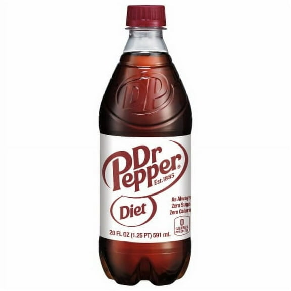 Pack of 2 - Diet Dr Pepper Soda Bottle 20 fl oz