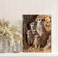 thumbnail image 2 of Meerkat Family Portrait Canvas Print, Suitable for Living Room, Bedroom, Office, Kitchen, Hallway Wall Decor, 2 of 8
