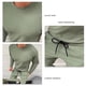 thumbnail image 5 of Traje deportivo de color sólido para hombre, cuello redondo, cordón en la cintura, chándal de 2 piezas para exteriores, verde, manga larga, S, 5 of 6