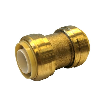 Brass Plumbing Pipe - Libra Supply Lead Free 1/2 inch Push-Fit Coupling, Push to Connect, (Pack of 6pcs, Click in for more size options), 1/2'', 1/2-inch, Brass Pipe Fitting Plumbing Supply