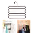 thumbnail image 4 of Perchas para pantalones, ahorradoras de espacio, antideslizantes, para armario, organizadores de ropa y para colgar toallas. Marrón, 4 of 8