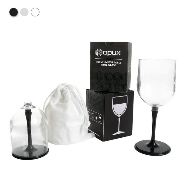 Premium Portable Wine Glass by OPUX Unbreakable, Collapsible, BPA