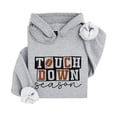 thumbnail image 3 of Touchdown Season Football Hoodie for Women and Teens Glitter Game Day, Gray Hoodie, XL, 3 of 8