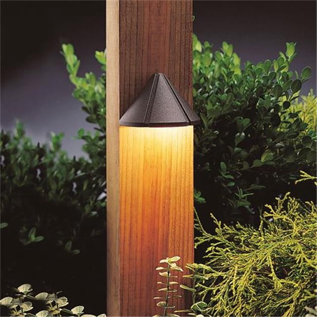 Kichler Lighting 15765AZT30R 3000K 12V LED Deck Light, Textured Architectural Bronze