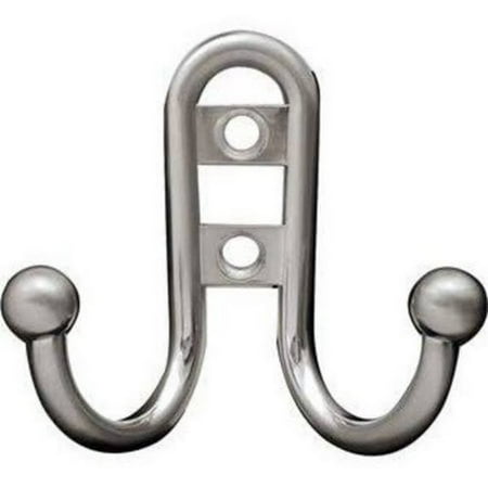 

Franklin Brass Wall Mounted Decorative Double Robe Hook Metal in Gray Size 4.25: OS/Satin Nickel