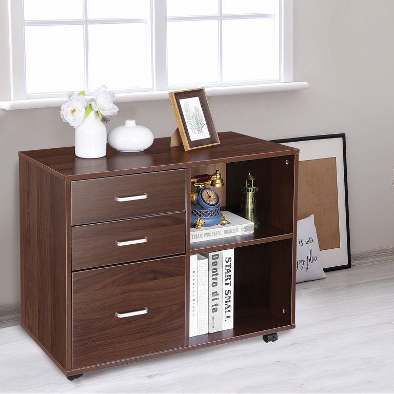 ZENY 5 Drawers Chest, Mobile File Cabinet with Casters, Home Office Storage  Cabinet Under Desk Cabinet Storage Drawers Desk