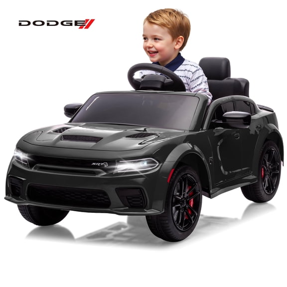 COCLUB 12V Dodge Licensed Toddler Electric Car for Kids, Ride-On Toys with Parent Remote Control, Bluetooth & LED Dashboard ASTM Certified for Boys & Girls Ages 3-4, Black