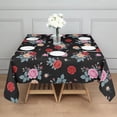 thumbnail image 3 of Pioneer Flower Floral Print Pattern Square Tablecloth, Waterproof Wipeable Spillproof Washable Table Cover for Home Kitchen Party Decor, 42"x42", 3 of 6