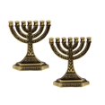 thumbnail image 2 of 2 adornos de escritorio para Menorá, candelabro, decoración del hogar, candelabro de Jerusalén de 7 brazos, para gabinete., 2 of 8