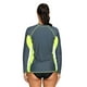 thumbnail image 1 of ABPHQTO Top de baño tankini de manga larga gris y negro para mujer, 1 of 5