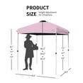 thumbnail image 3 of Costway Abri Instantané 6,6 Pi x 6,6 Pi, Pare-Soleil Escamotable, Sac à Roulettes Ajustable, Rose, 3 of 10