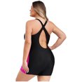 thumbnail image 2 of Aislor Maillot de Bain une Pièce Sans Manches pour Femmes Grande Taille Combinaison de Bain Rose Rouge TTG, 2 of 6