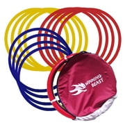 Training Rings by Winning Beast. Set of 12 Rings in 3 Colors with Carry Bag.