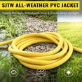 thumbnail image 5 of ZAZFO 25ft 10 Gauge Extension Cord, 3 Prong 5-15P to 5-15R, SJTW with Power Indicator Light, Heavy Duty Flexible Durable, Yellow Waterproof for Outdoor Use, 5 of 8