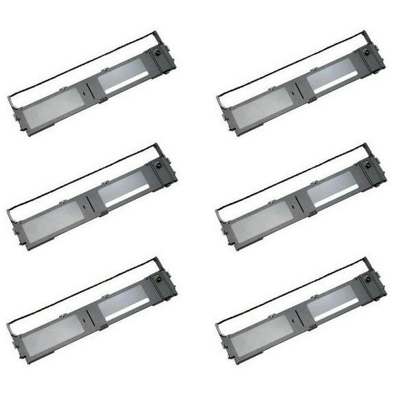 PrinterDash Compatible Replacement for Unisys Convergent CT-2450/CT-2475 Black Printer Ribbons (6/PK) (19-2200-913)