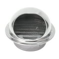 thumbnail image 1 of Stainless Steel Vent Cover, Easy To Use Protection Rain Resistant Stainless Steel Vent Hood Hemispherical  For Electric Clothes Dryers For Industrial Uses 4 Inch, 1 of 8