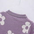 thumbnail image 4 of Mepaouo Girls Fall Sweaters Floral Print Crewneck Long Sleeve Pullover Kids Toddler Casual Jumper Tops Purple 6-7 Years, 4 of 8