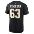 thumbnail image 3 of Men's Fanatics Brad Marchand Black Boston Bruins Authentic Stack Name & Number T-Shirt, 3 of 3