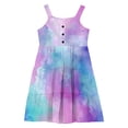 thumbnail image 5 of WRKEKC Girls Polka Dot Dress Spaghetti Strap Sleeveless Layered Dress With Pockets Casual Summer Sundress for 2-12 Years, 5 of 6