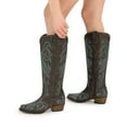 thumbnail image 6 of DREAM PAIRS Women's Embroidered Western Cowboy Boots, Knee High Cowgirl Style with Chunky Heel & Side Zipper, Comfortable Pull-On Fit, 6 of 8