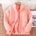 thumbnail image 2 of Kids Fleece Coat Long Sleeve Coat Full Zip Sweater Winter Sweaters For Girls Girls Clothing Size 4-5 Years, 2 of 8