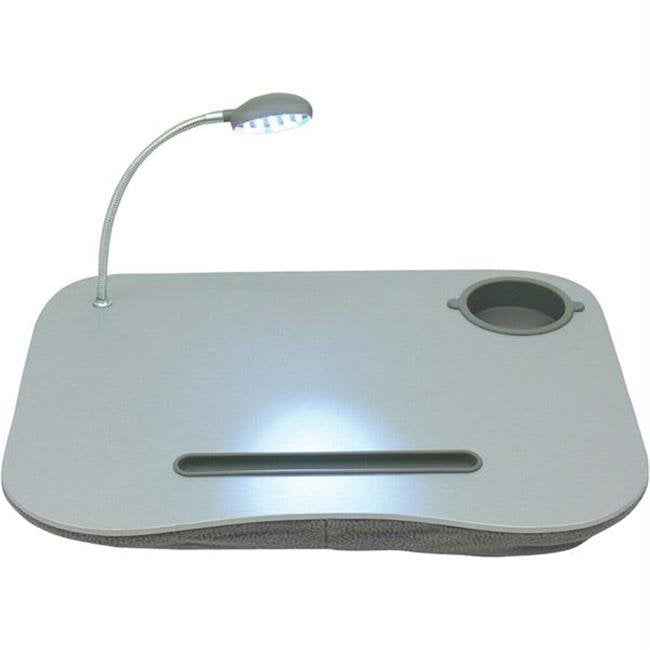 Laptop Cushion Tray with LED light and carry handle Reading Table Cup Holder 
