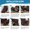 thumbnail image 6 of Waterproof Office Chair Cover with Non-Slip Buckle & Elastic, Office Chair Protector with Arms Office Chair Seat Cover Slipcover for Home Office, Gaming Chair, Black, 6 of 6