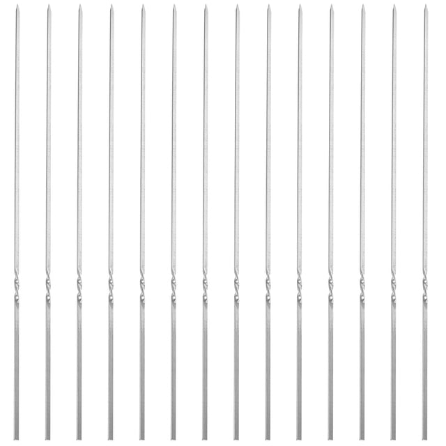 KAKOWELY 20 brochetas de acero inoxidable para barbacoa, palitos para asar, accesorio para barbacoa