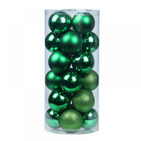 

24 Pcs Classic Christmas Ball Suit For Christmas Tree Pendant Wedding Party Home Decor 1.2 Inch Green