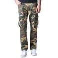 thumbnail image 1 of Pantalones Cargo para Hombre Talla 3XL Estilo Casual Salvaje en Caqui, 1 of 6