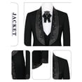 thumbnail image 5 of Beauty-Emily Men’s Rhinestone Tuxedo Suit – Shawl Lapel Blazer & Pants Set, Slim Fit Formal Outfit for Wedding, Prom, Party & Stage Wear, 5 of 9