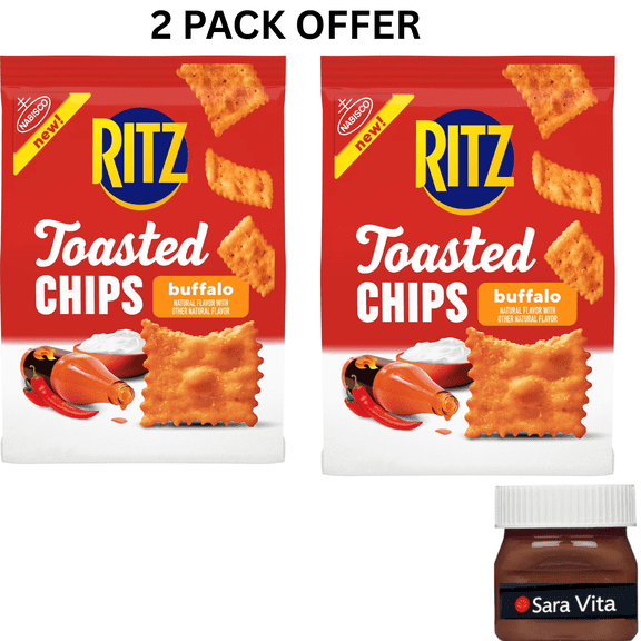 RITZ Toasted Chips Buffalo Crackers, Party Snacks, 8.1 oz